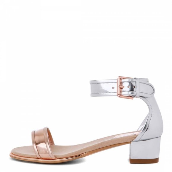 Ted Baker Ruz Two Piece Metallic Leather Sandals